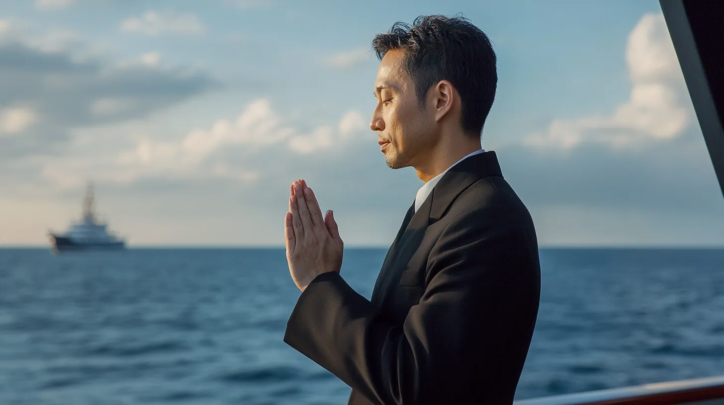 代行委託散骨 — スタッフが責任をもって海へ